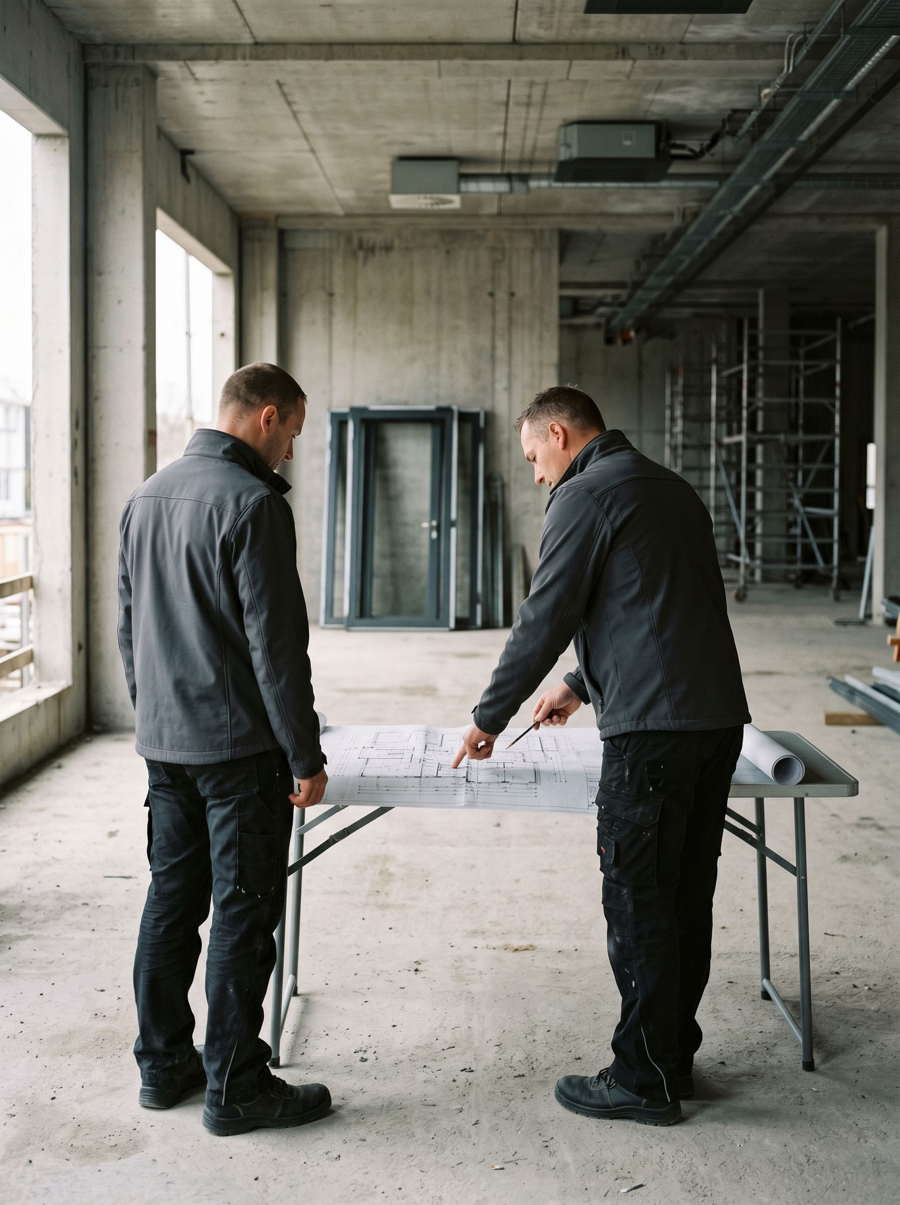 Nachunternehmer-Montage — Koldere Nachunternehmer-Montage auf der Baustelle